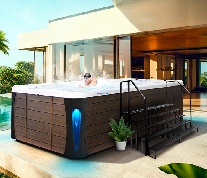 Calspas hot tub being used in a family setting - Lebanon