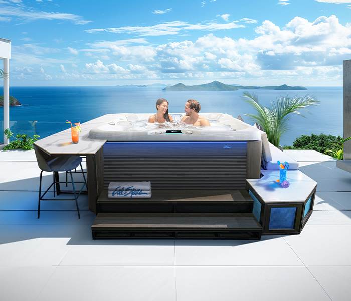 Calspas hot tub being used in a family setting - Lebanon